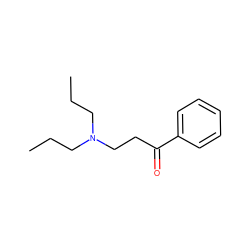 CCCN(CCC)CCC(=O)c1ccccc1 ZINC000013834242