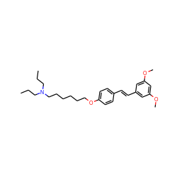 CCCN(CCC)CCCCCCOc1ccc(/C=C/c2cc(OC)cc(OC)c2)cc1 ZINC000103299340