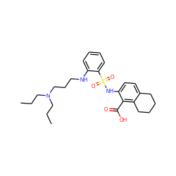 CCCN(CCC)CCCNc1ccccc1S(=O)(=O)Nc1ccc2c(c1C(=O)O)CCCC2 ZINC000064261552