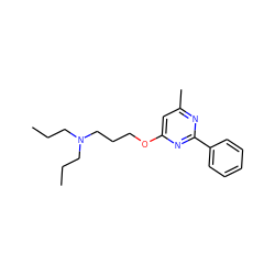 CCCN(CCC)CCCOc1cc(C)nc(-c2ccccc2)n1 ZINC000299819767