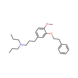 CCCN(CCC)CCCc1ccc(OC)c(OCCc2ccccc2)c1 ZINC000013795797