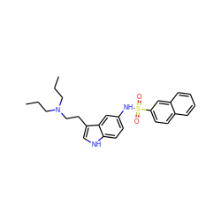 CCCN(CCC)CCc1c[nH]c2ccc(NS(=O)(=O)c3ccc4ccccc4c3)cc12 ZINC000013611745