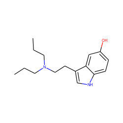 CCCN(CCC)CCc1c[nH]c2ccc(O)cc12 ZINC000005832849