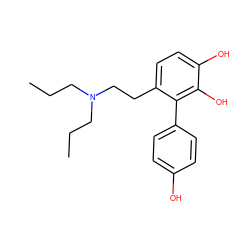 CCCN(CCC)CCc1ccc(O)c(O)c1-c1ccc(O)cc1 ZINC000029563289