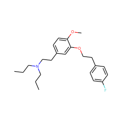 CCCN(CCC)CCc1ccc(OC)c(OCCc2ccc(F)cc2)c1 ZINC000013795830