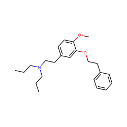 CCCN(CCC)CCc1ccc(OC)c(OCCc2ccccc2)c1 ZINC000000598622