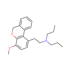 CCCN(CCC)CCc1ccc(OC)c2c1-c1ccccc1CO2 ZINC000013795861