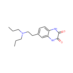 CCCN(CCC)CCc1ccc2[nH]c(=O)c(=O)[nH]c2c1 ZINC000027317682