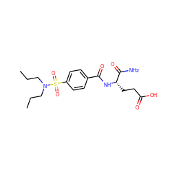 CCCN(CCC)S(=O)(=O)c1ccc(C(=O)N[C@@H](CCC(=O)O)C(N)=O)cc1 ZINC000474609645