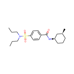 CCCN(CCC)S(=O)(=O)c1ccc(C(=O)N[C@@H]2CCC[C@H](C)C2)cc1 ZINC000199770167