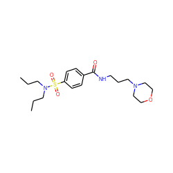 CCCN(CCC)S(=O)(=O)c1ccc(C(=O)NCCCN2CCOCC2)cc1 ZINC000473121807