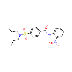 CCCN(CCC)S(=O)(=O)c1ccc(C(=O)Nc2ccccc2[N+](=O)[O-])cc1 ZINC000299840704