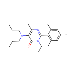 CCCN(CCC)c1c(C)nc(-c2c(C)cc(C)cc2C)n(CC)c1=O ZINC000013536161