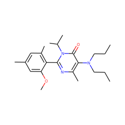 CCCN(CCC)c1c(C)nc(-c2c(C)cc(C)cc2OC)n(C(C)C)c1=O ZINC000013536128