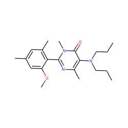 CCCN(CCC)c1c(C)nc(-c2c(C)cc(C)cc2OC)n(C)c1=O ZINC000013536112