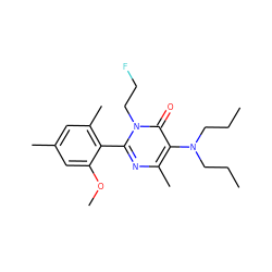 CCCN(CCC)c1c(C)nc(-c2c(C)cc(C)cc2OC)n(CCF)c1=O ZINC000013536136