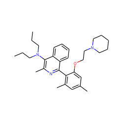 CCCN(CCC)c1c(C)nc(-c2c(C)cc(C)cc2OCCN2CCCCC2)c2ccccc12 ZINC000029037832