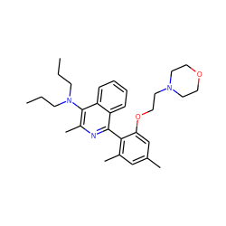 CCCN(CCC)c1c(C)nc(-c2c(C)cc(C)cc2OCCN2CCOCC2)c2ccccc12 ZINC000029037836