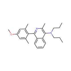 CCCN(CCC)c1c(C)nc(-c2c(C)cc(OC)cc2C)c2ccccc12 ZINC000029037812