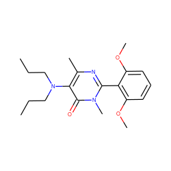 CCCN(CCC)c1c(C)nc(-c2c(OC)cccc2OC)n(C)c1=O ZINC000013536175