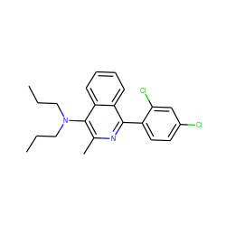 CCCN(CCC)c1c(C)nc(-c2ccc(Cl)cc2Cl)c2ccccc12 ZINC000029037791