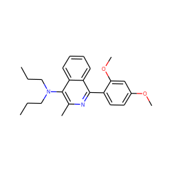 CCCN(CCC)c1c(C)nc(-c2ccc(OC)cc2OC)c2ccccc12 ZINC000029037804