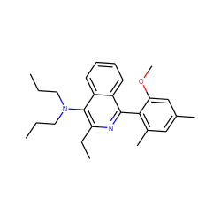 CCCN(CCC)c1c(CC)nc(-c2c(C)cc(C)cc2OC)c2ccccc12 ZINC000029037816