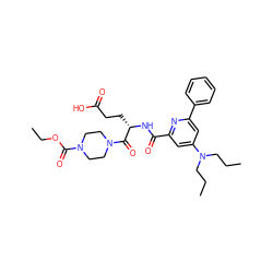 CCCN(CCC)c1cc(C(=O)N[C@@H](CCC(=O)O)C(=O)N2CCN(C(=O)OCC)CC2)nc(-c2ccccc2)c1 ZINC000049762832