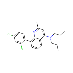 CCCN(CCC)c1cc(C)nc2c(-c3ccc(Cl)cc3Cl)cccc12 ZINC000001546322