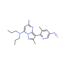 CCCN(CCC)c1cc(C)nc2c(-c3ncc(N=O)cc3C)c(C)nn12 ZINC000028336128