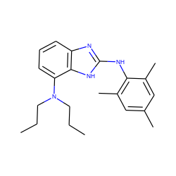 CCCN(CCC)c1cccc2nc(Nc3c(C)cc(C)cc3C)[nH]c12 ZINC000142662524