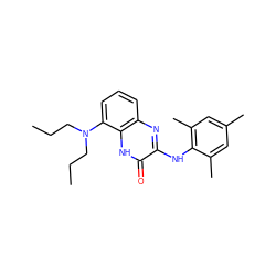 CCCN(CCC)c1cccc2nc(Nc3c(C)cc(C)cc3C)c(=O)[nH]c12 ZINC000084757818