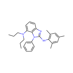 CCCN(CCC)c1cccc2nc(Nc3c(C)cc(C)cc3C)n(-c3ccccc3)c12 ZINC000142663158