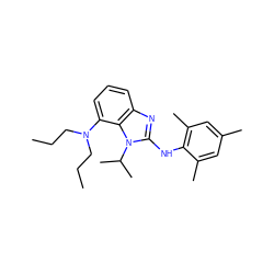 CCCN(CCC)c1cccc2nc(Nc3c(C)cc(C)cc3C)n(C(C)C)c12 ZINC000142662740