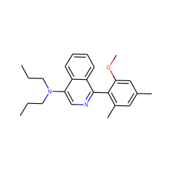 CCCN(CCC)c1cnc(-c2c(C)cc(C)cc2OC)c2ccccc12 ZINC000029037814