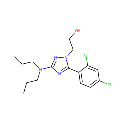 CCCN(CCC)c1nc(-c2ccc(Cl)cc2Cl)n(CCO)n1 ZINC000026842708