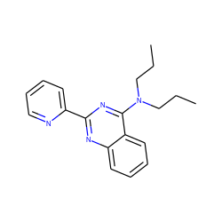 CCCN(CCC)c1nc(-c2ccccn2)nc2ccccc12 ZINC000000530007