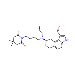 CCCN(CCCCN1C(=O)CC(C)(C)CC1=O)[C@@H]1CCc2ccc3[nH]cc(C=O)c3c2C1 ZINC000013741766