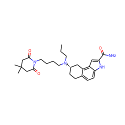 CCCN(CCCCN1C(=O)CC(C)(C)CC1=O)[C@H]1CCc2ccc3[nH]c(C(N)=O)cc3c2C1 ZINC000013832104