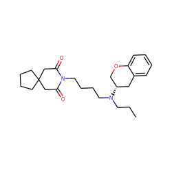 CCCN(CCCCN1C(=O)CC2(CCCC2)CC1=O)[C@@H]1COc2ccccc2C1 ZINC000013737087