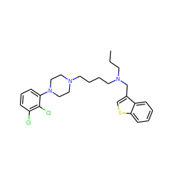 CCCN(CCCCN1CCN(c2cccc(Cl)c2Cl)CC1)Cc1csc2ccccc12 ZINC000071329338