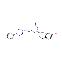 CCCN(CCCCN1CCN(c2ccccc2)CC1)[C@@H]1CCc2ccc(O)cc2C1 ZINC000013438626