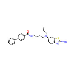 CCCN(CCCCNC(=O)c1ccc(-c2ccccc2)cc1)[C@@H]1CCc2nc(N)sc2C1 ZINC000026649555