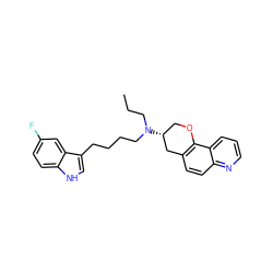 CCCN(CCCCc1c[nH]c2ccc(F)cc12)[C@@H]1COc2c(ccc3ncccc23)C1 ZINC000028821573