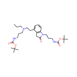 CCCN(CCCNC(=O)OC(C)(C)C)CCc1cccc2c1CC(=O)N2CCCNC(=O)OC(C)(C)C ZINC000473125521