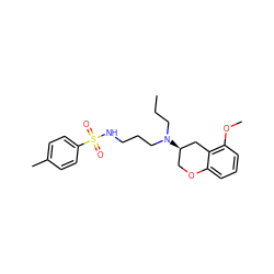 CCCN(CCCNS(=O)(=O)c1ccc(C)cc1)[C@@H]1COc2cccc(OC)c2C1 ZINC000013737103