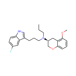 CCCN(CCCc1c[nH]c2ccc(F)cc12)[C@@H]1COc2cccc(OC)c2C1 ZINC000006745515