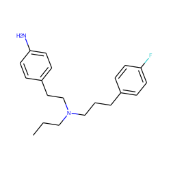 CCCN(CCCc1ccc(F)cc1)CCc1ccc(N)cc1 ZINC000049802873