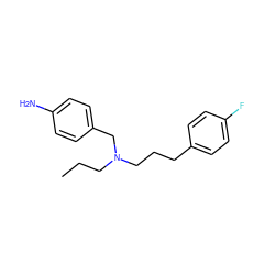 CCCN(CCCc1ccc(F)cc1)Cc1ccc(N)cc1 ZINC000049803031