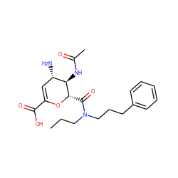 CCCN(CCCc1ccccc1)C(=O)[C@@H]1OC(C(=O)O)=C[C@H](N)[C@H]1NC(C)=O ZINC000013778754